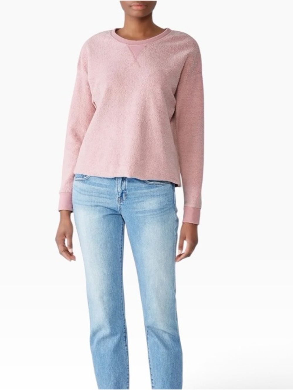 Splendid Plush Active cropped Pullover Sweatshirt fleecy Small S NEW